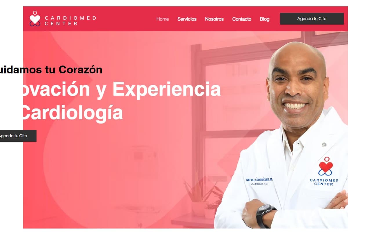 CardioMed Center website, designed and built by R21 Digital