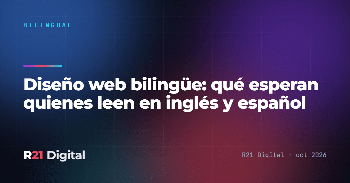 Diseño web bilingüe: qué esperan quienes leen en inglés y español