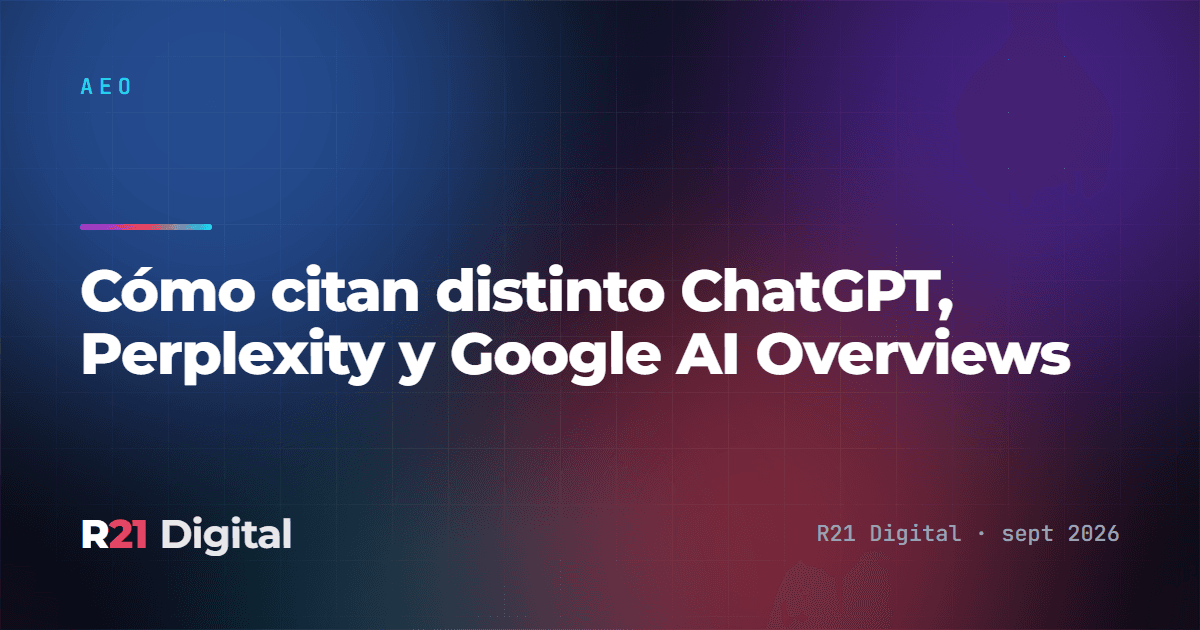Cómo citan distinto ChatGPT, Perplexity y Google AI Overviews