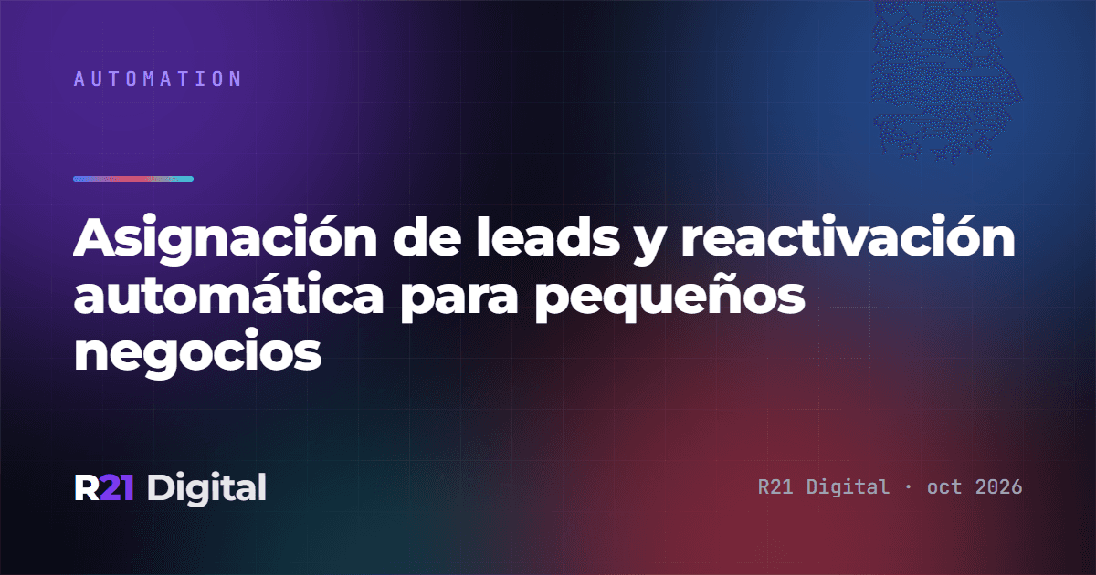 Asignación de leads y reactivación automática para pequeños negocios