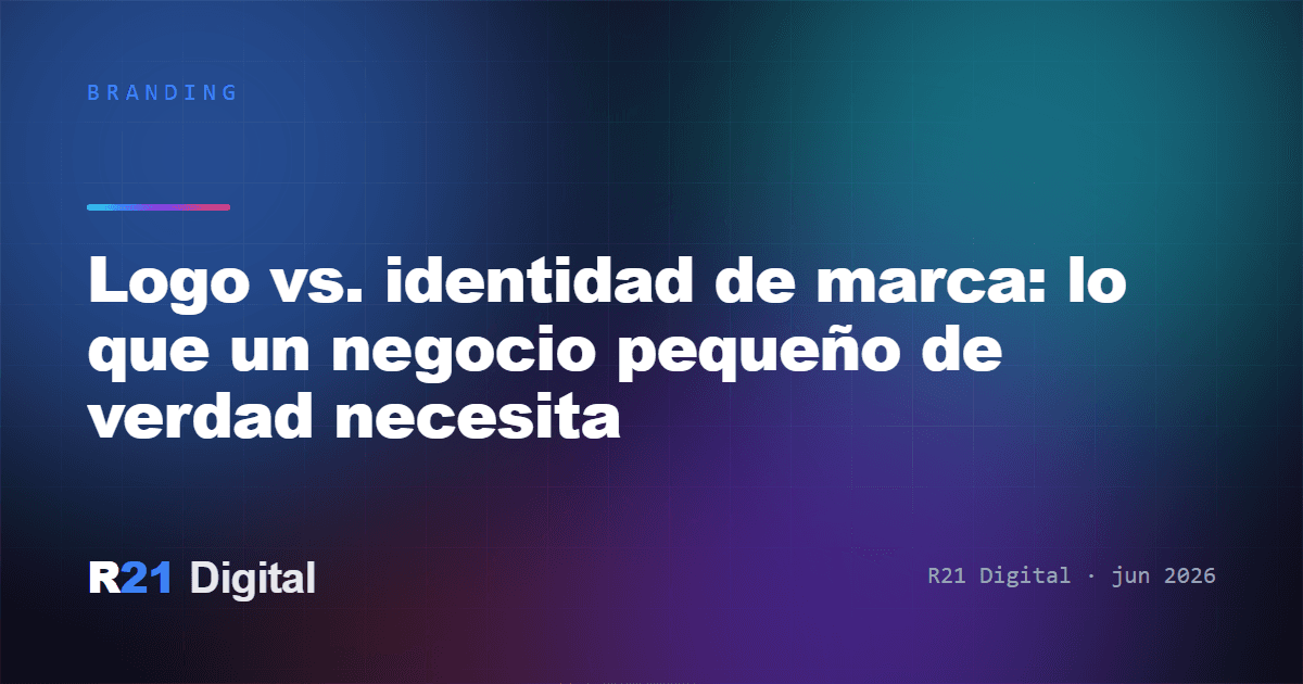 Logo vs. identidad de marca: lo que un negocio pequeño de verdad necesita