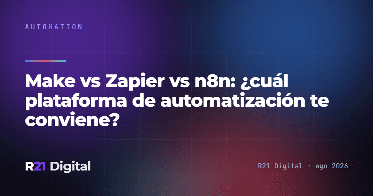 Make vs Zapier vs n8n: ¿cuál plataforma de automatización te conviene?