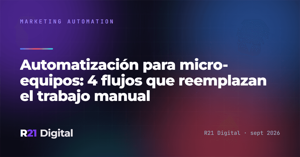 Automatización para micro-equipos: 4 flujos que reemplazan el trabajo manual