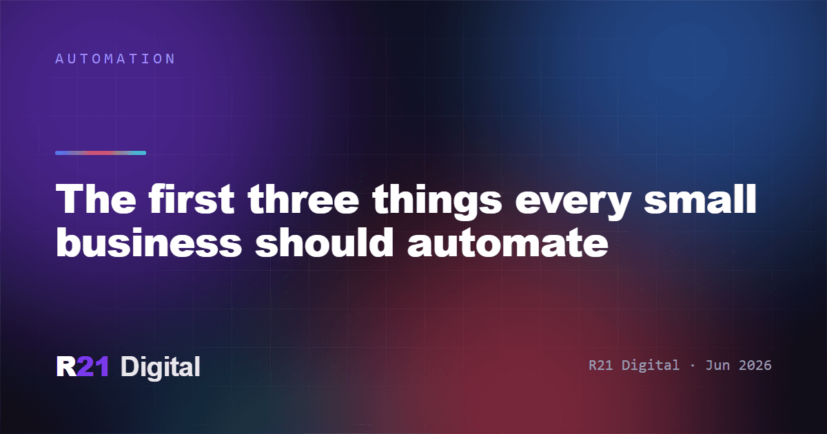 The first three things every small business should automate