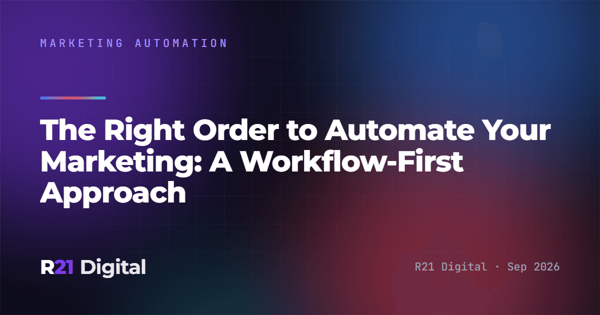 The Right Order to Automate Your Marketing: A Workflow-First Approach
