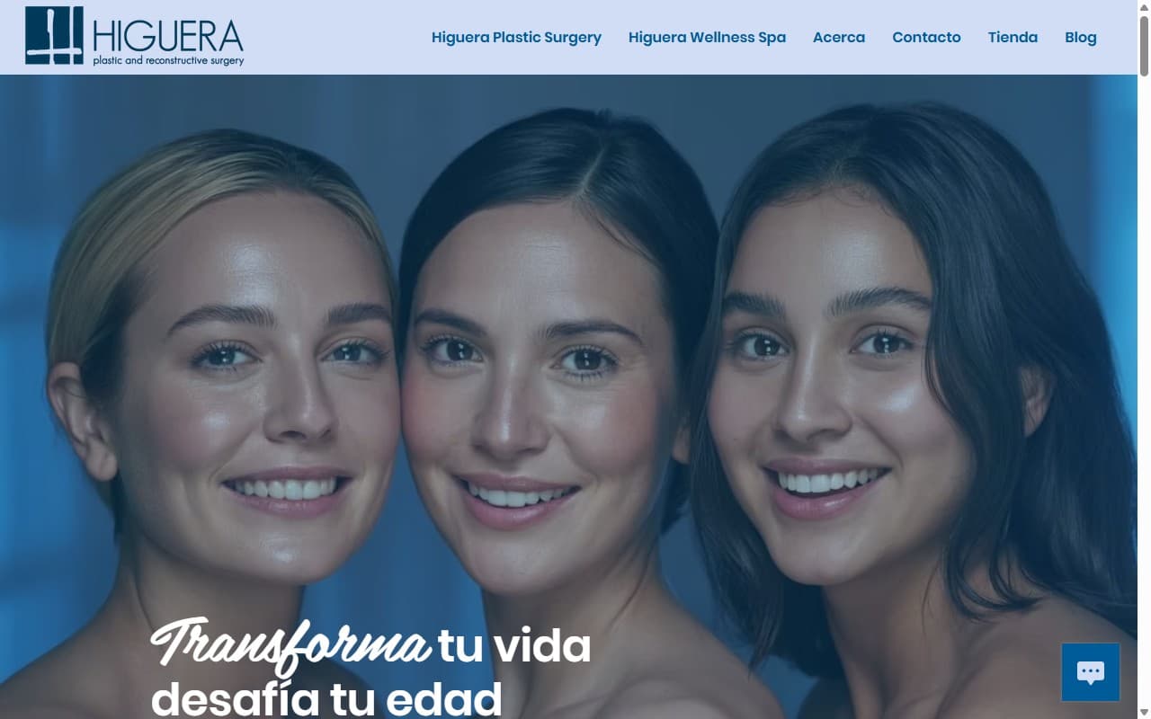 Higuera Plastic Surgery website, designed and built by R21 Digital